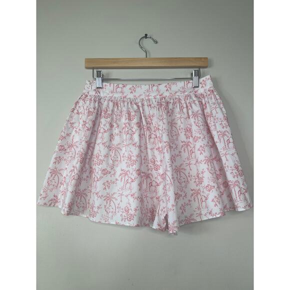 NWT Caroline Constas Teagan Shorts Women's White Pink Camel Toile Size: Small - Picture 6 of 10